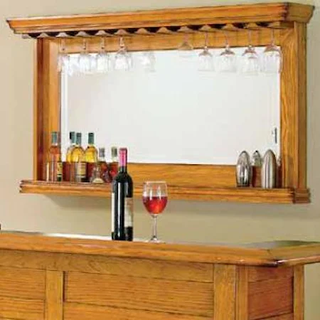Bar Mirror with Bottle Display